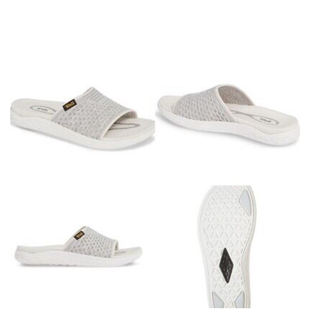 Teva Terra-float 2 Knit Slide Bright White Color Sandals Size 7 USA